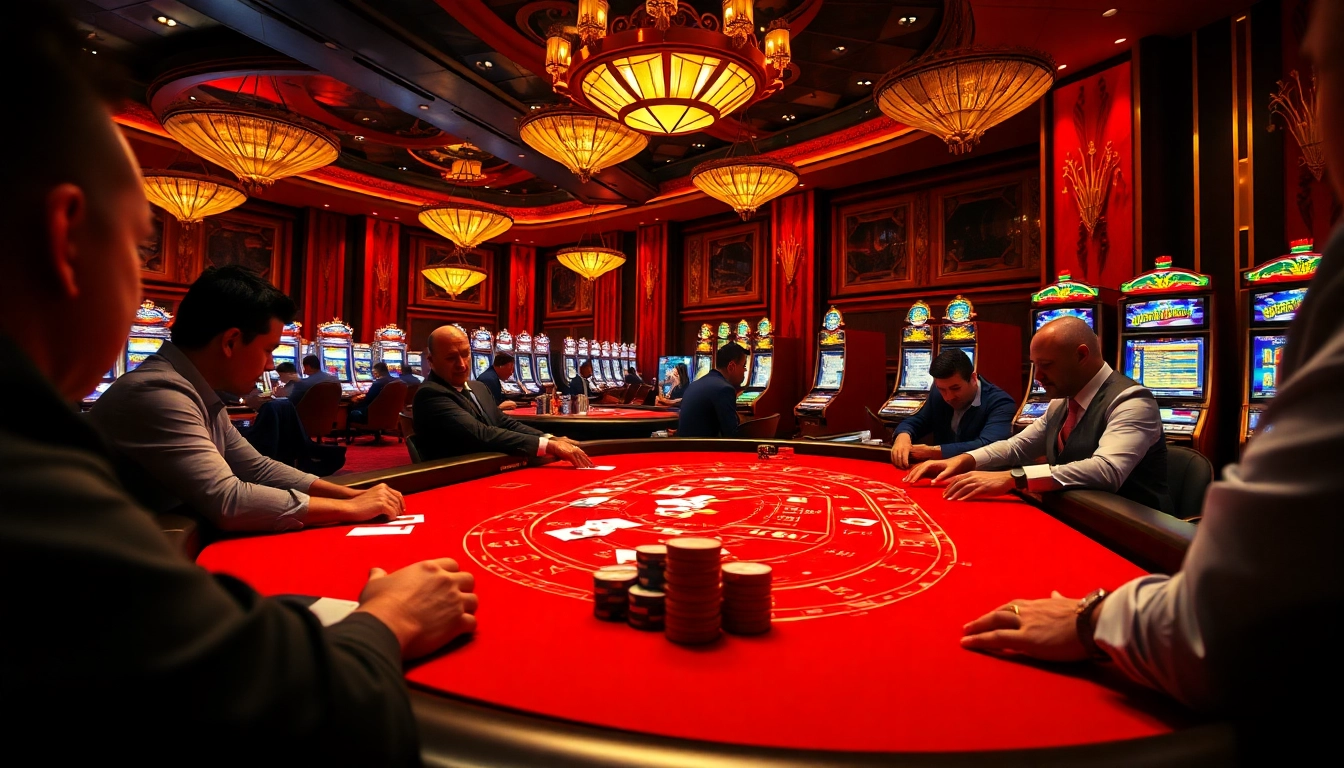 Engage in high-stakes baccarat at https://69vn39.com/ alongside focused players in a luxurious casino setting.
