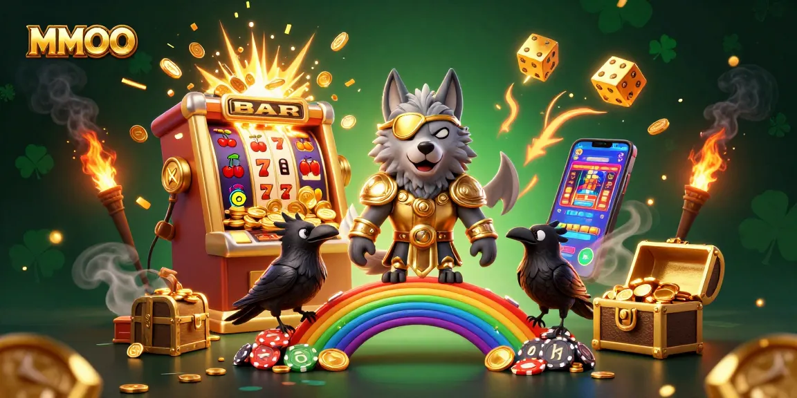 MMOO jackpot scene with Odin and ravens amidst casino action and vibrant elements