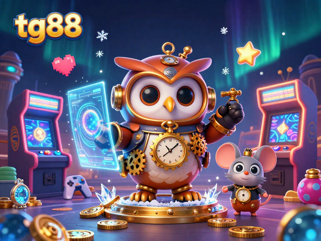 Enjoy thrilling games at tg88 with our steampunk-themed casino illustration, featuring vibrant gaming elements.