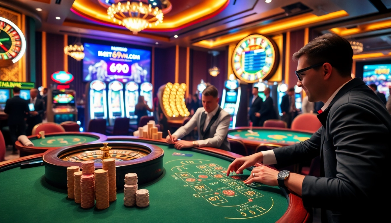 Experience thrilling gameplay at 69vn.com with vibrant casino tables and dedicated players focused on winning.