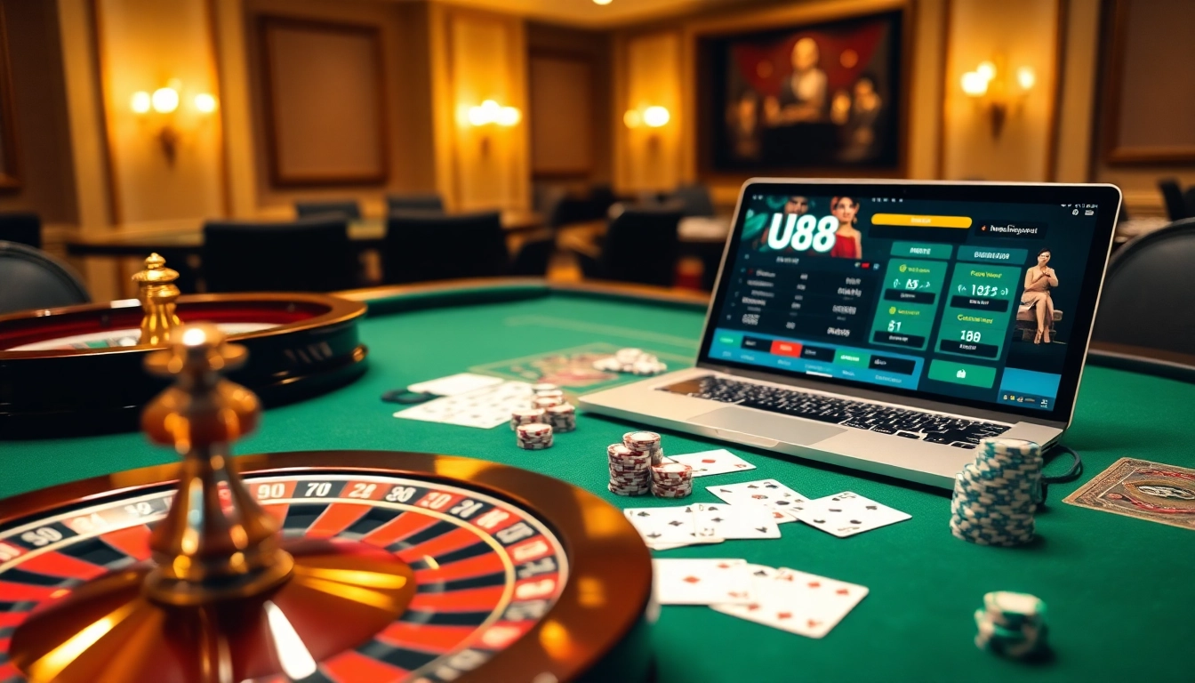 Experience thrilling gameplay at UU88 with vibrant casino elements and betting visuals.