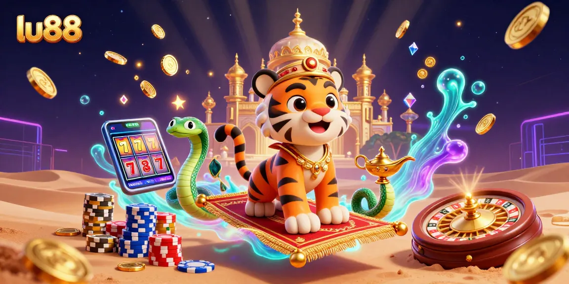 Spin to win with exciting lu88 slots featuring a vibrant Arabian Nights theme and dazzling gold effects.