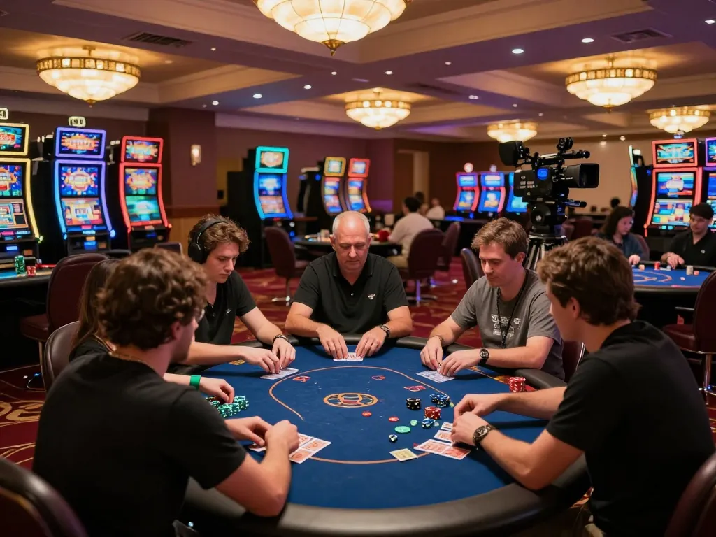 Experience the thrill of high-stakes poker at cm888 with players actively engaged around vibrant tables.