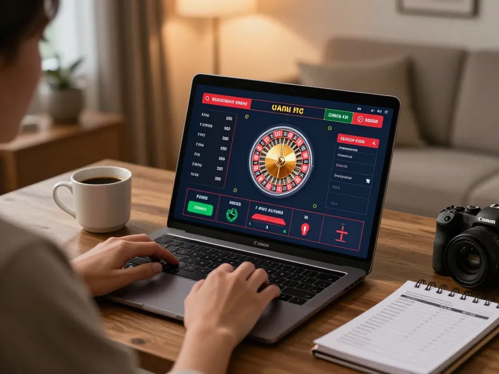 Experience thrilling gameplay at Seri33 with live dealer roulette, showcasing a cozy online setup