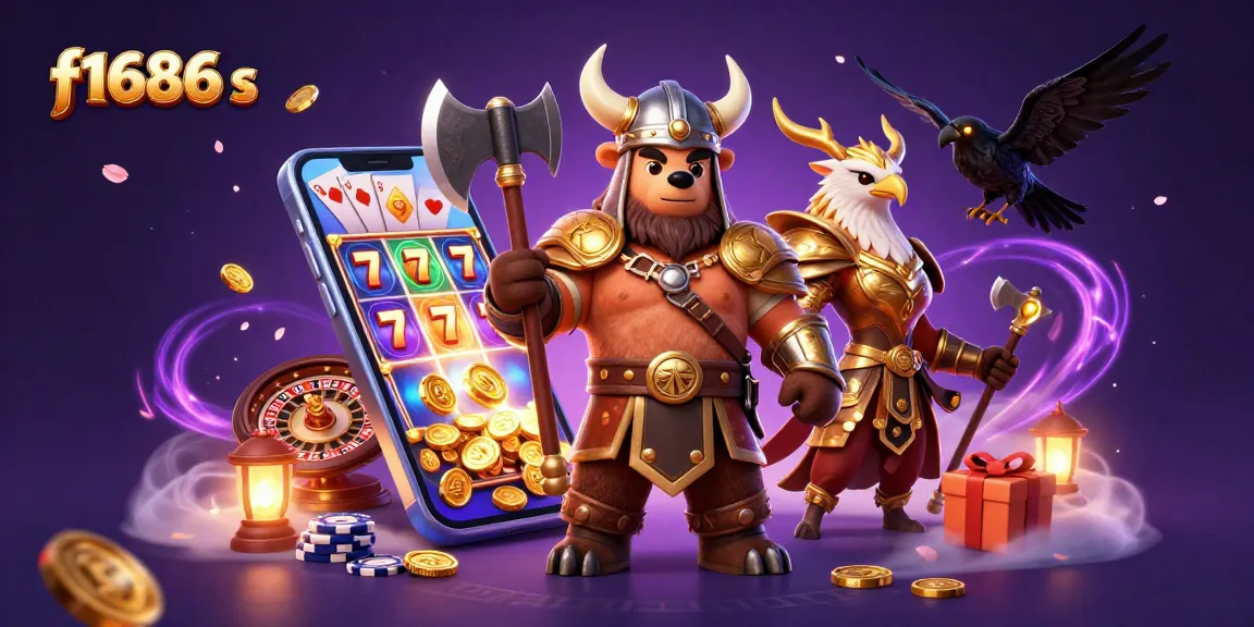 Engage with the f1686 s gaming universe, featuring avatars in a vibrant casino setting.