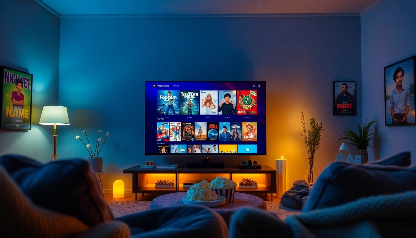 Nắng Cực TV movie platform showcasing an inviting living room ambiance and diverse film selection.