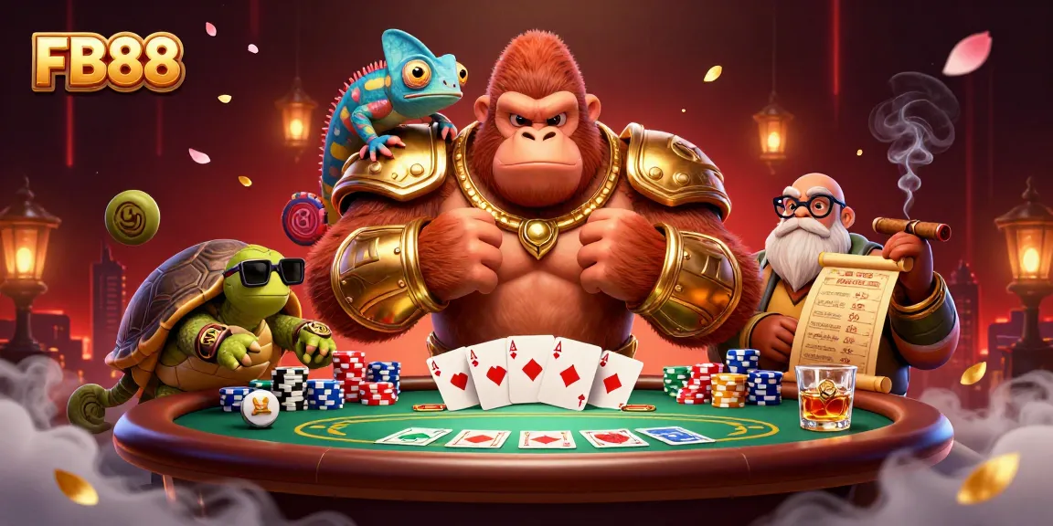 Engage with FB88 and feel the excitement of poker games illuminated by vibrant, dynamic casino elements.