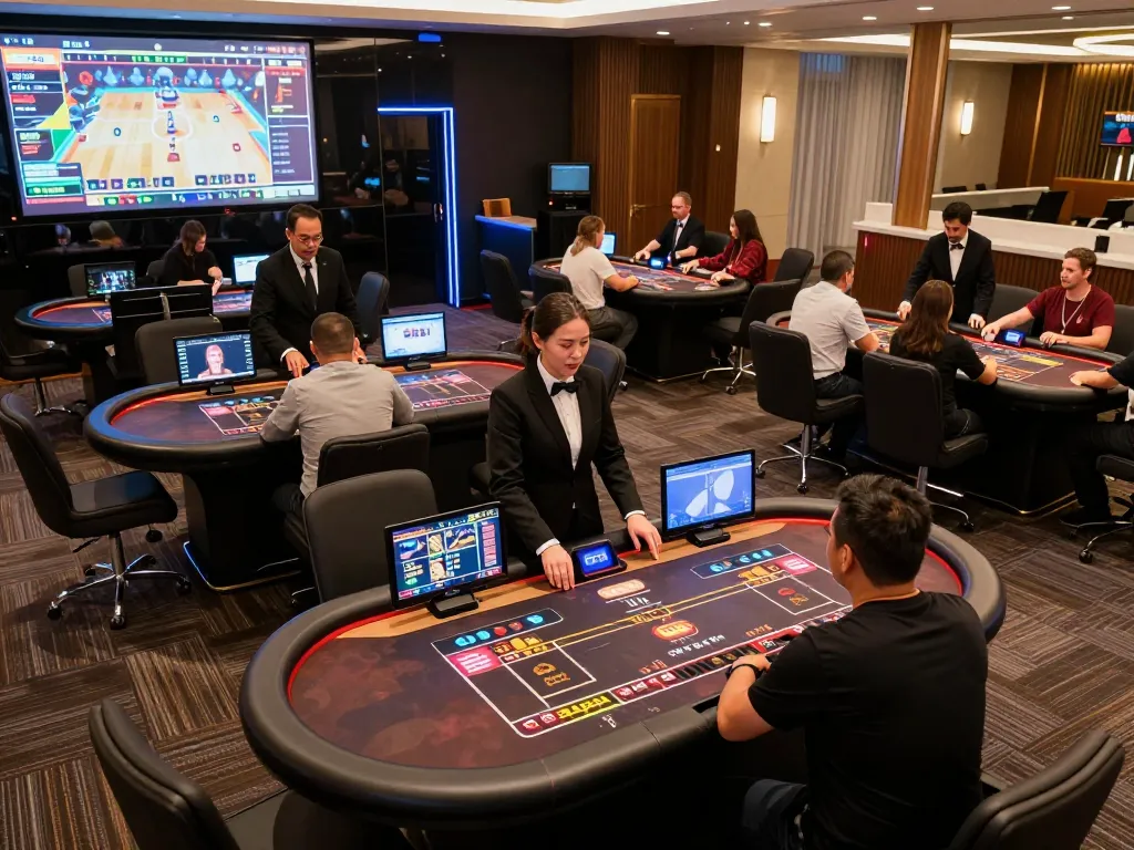 Experience exciting live dealer action at fly88 with professionals engaging players in a vibrant online setting
