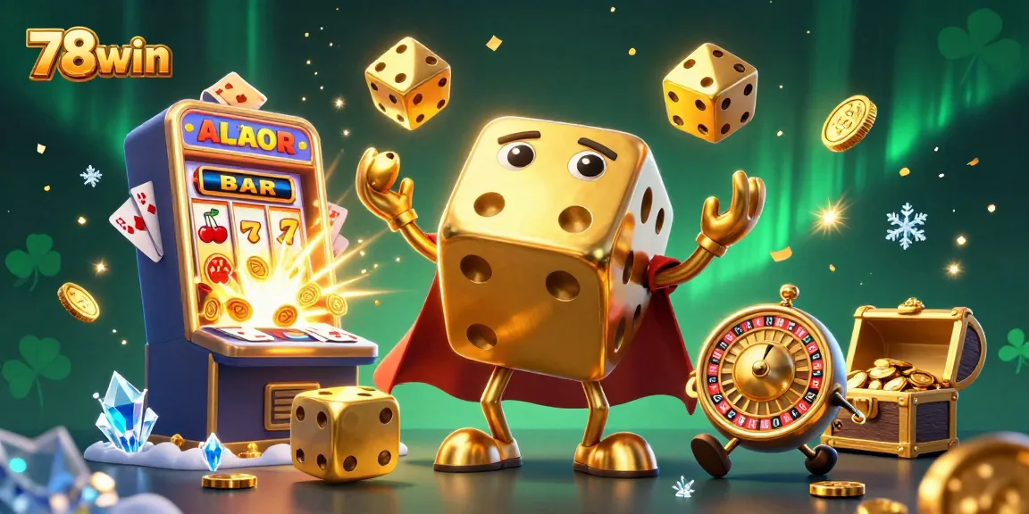 Engage in thrilling gaming experiences at 78win with dynamic scenes from 3D casino illustrations featuring exciting elements.