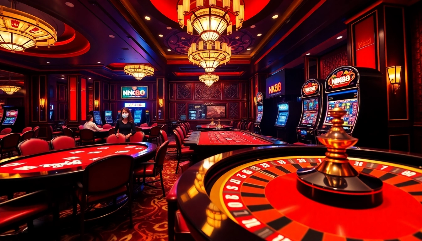 Experience the thrill of NK88's luxurious online casino with vibrant gaming options.