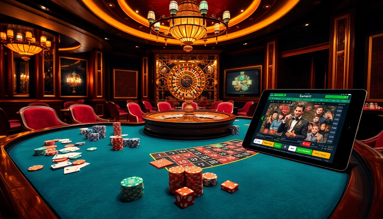 Experience thrilling games at Sunwin with vibrant casino tables and intense poker action.
