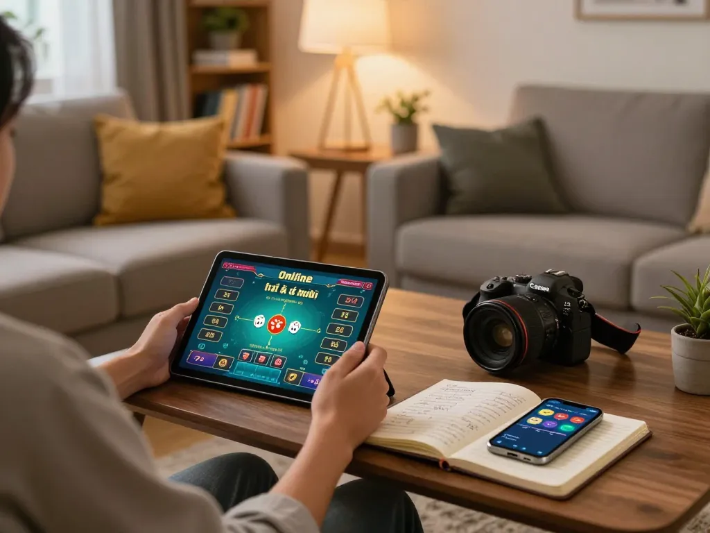 Taking part in tài xỉu online uy tín using a tablet for an engaging home gaming experience