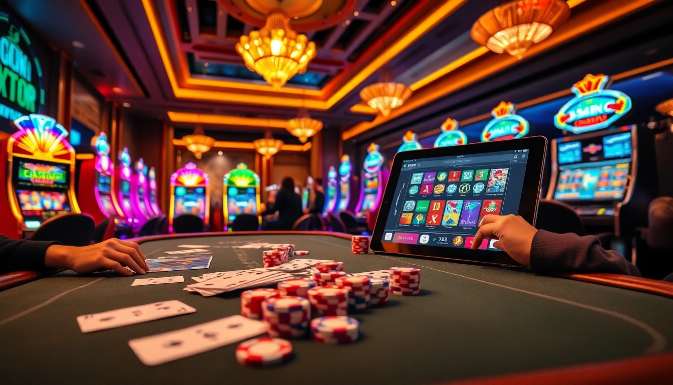 Experience excitement in Hello88 with vibrant casino games featuring cards, dice, and chips.
