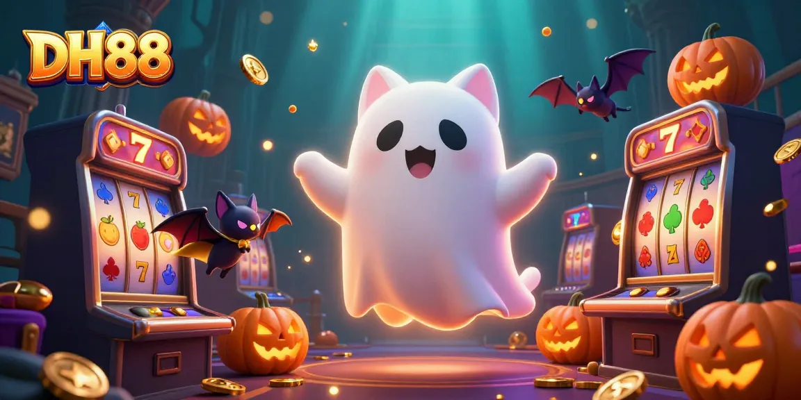 Win big at DH88 with a vibrant casino scene featuring ghostly characters and rich slot gameplay.