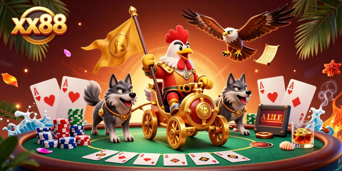 Engage in thrilling gameplay with xx88, as fierce characters bring poker action to life.