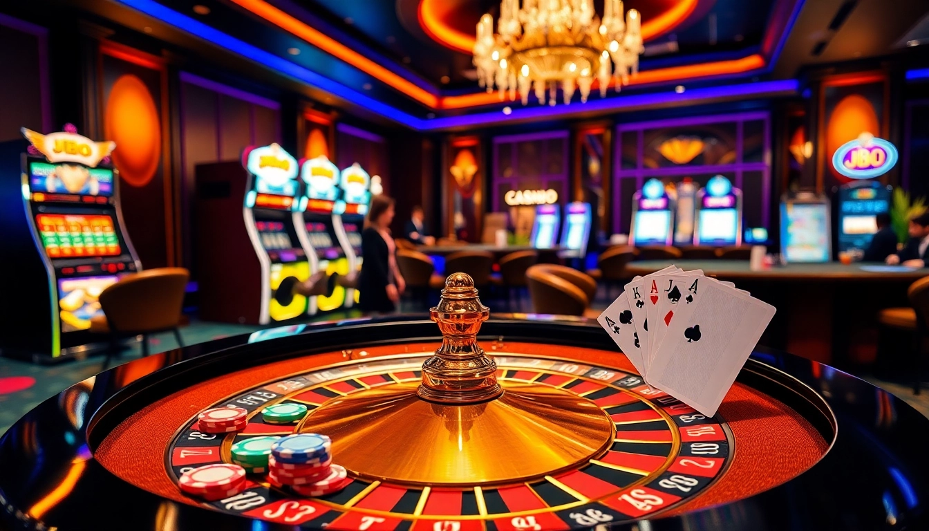Experience excitement at the JBO casino with vibrant roulette and poker games.