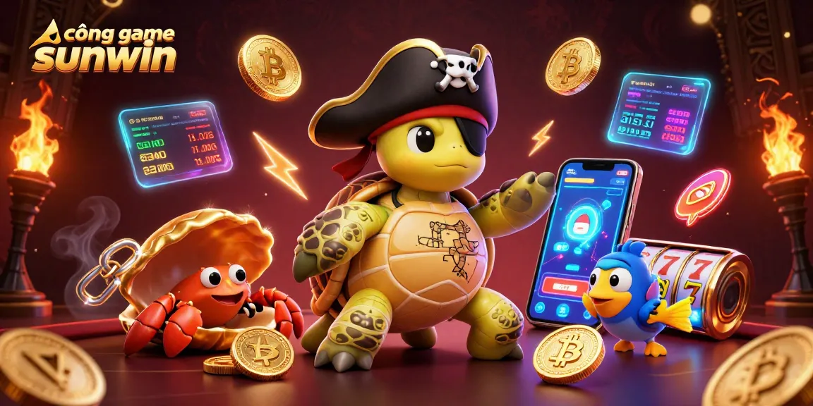 Engage with cổng game sunwin as a pirate turtle, crab, and parrotfish uncover jackpot treasures.