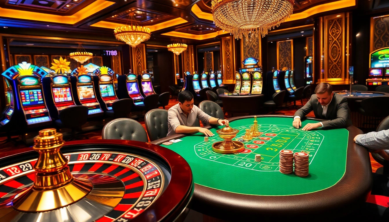 Players at a poker table immersed in action, highlighting the excitement of TV88 casino gaming.