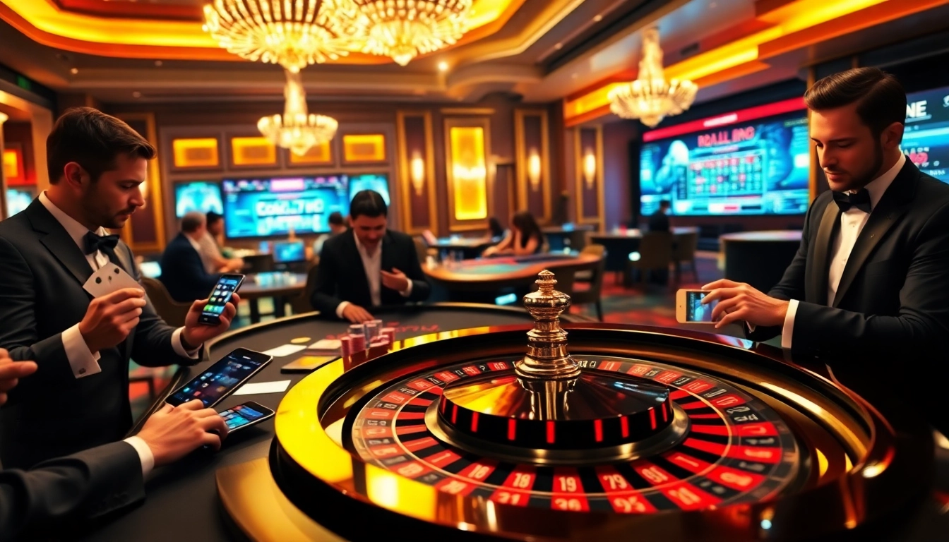 Experience the excitement at Alo789 Com with players betting at a vibrant casino table.