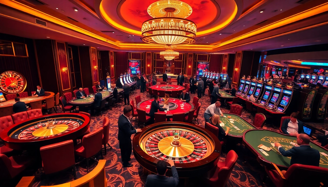 ZBET online gamblers enjoying roulette and poker in an upscale casino setting