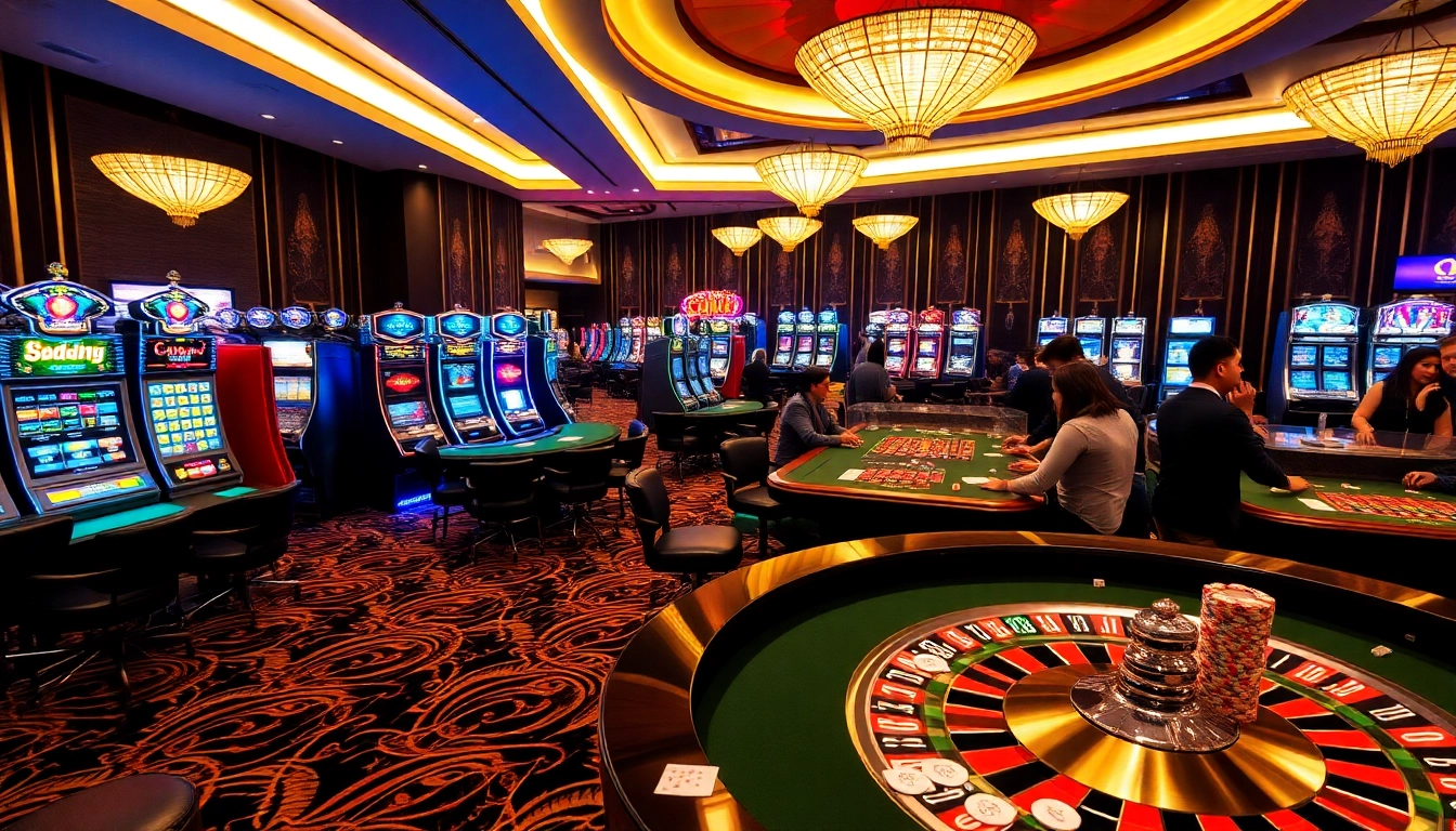 Players enjoying games at SODO CASINO, showcasing vibrant tables and exciting action.