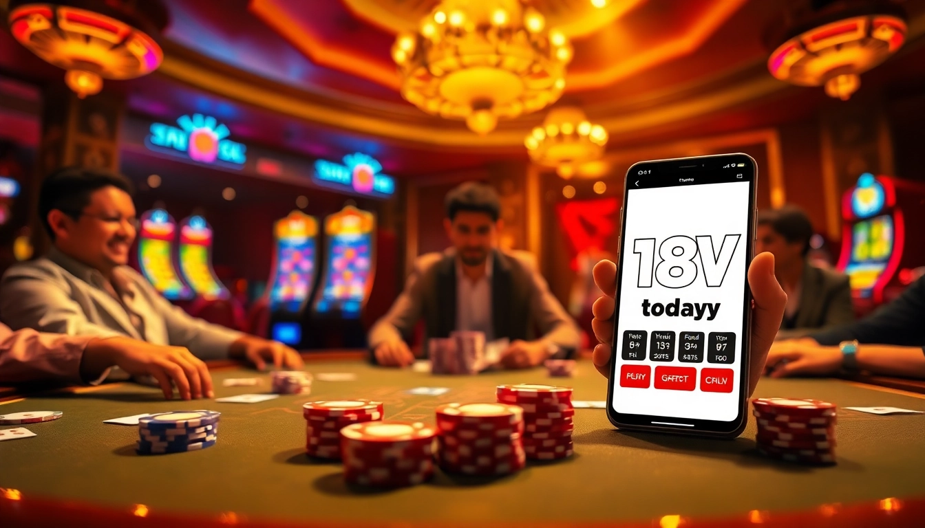 A thrilling poker game setting at https://188v.today/ showcasing glimmering chips and engaging online interface.