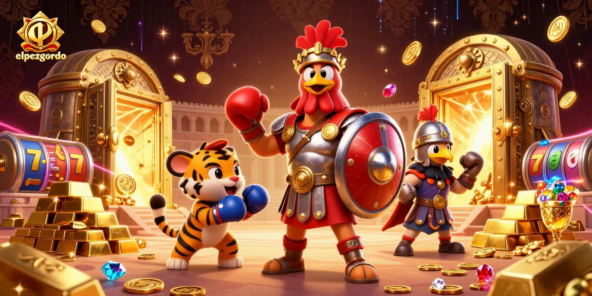 Experience thrilling wins with elpezgordo's dynamic casino scene filled with rich treasures and gaming elements.