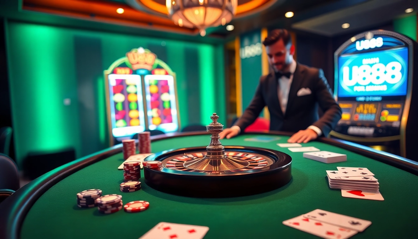 Experience high-stakes action at U888 casino with vibrant tables and thrilling games.