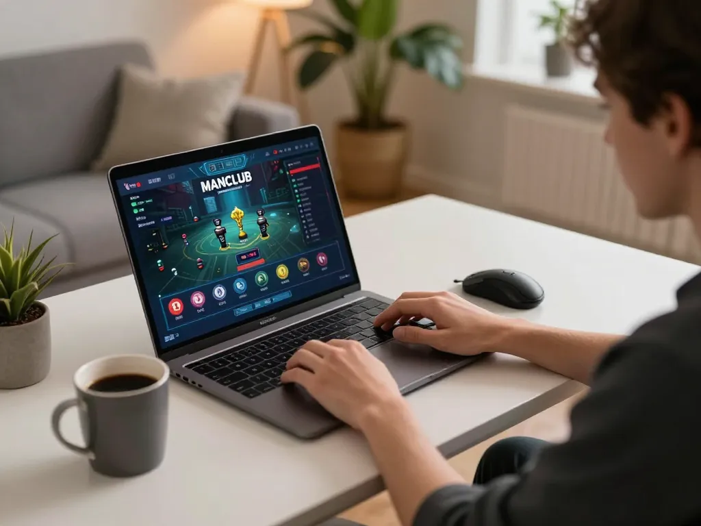 Experience thrilling online gaming at manclub with a user-friendly interface and cozy setup.