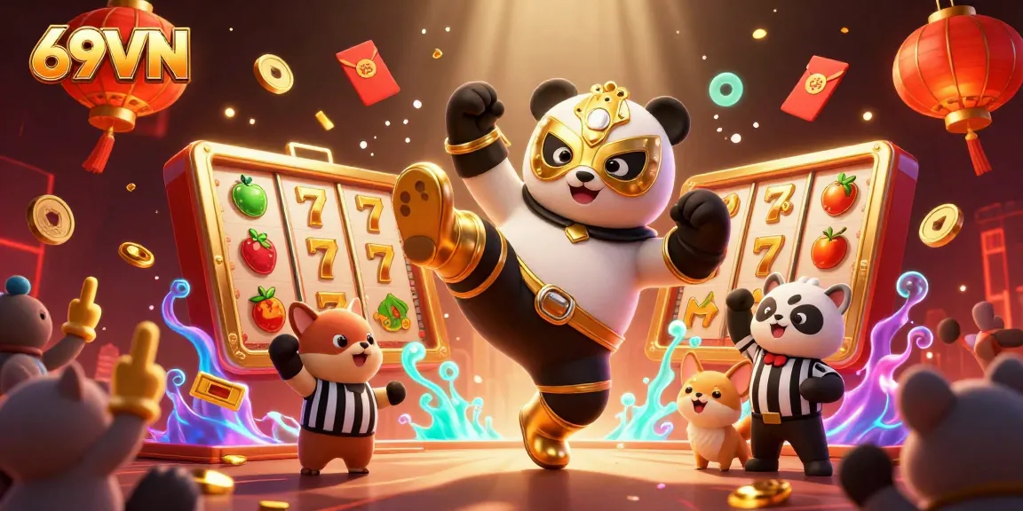 Experience thrilling winning moments at 69VN with dynamic slot reels and festive celebrations.