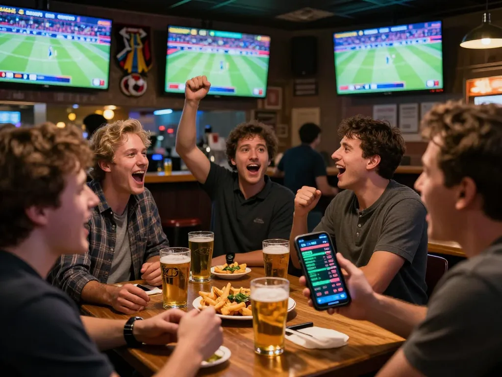 Engaged sports bettors using the keonhacai5 platform to place wagers during live matches.