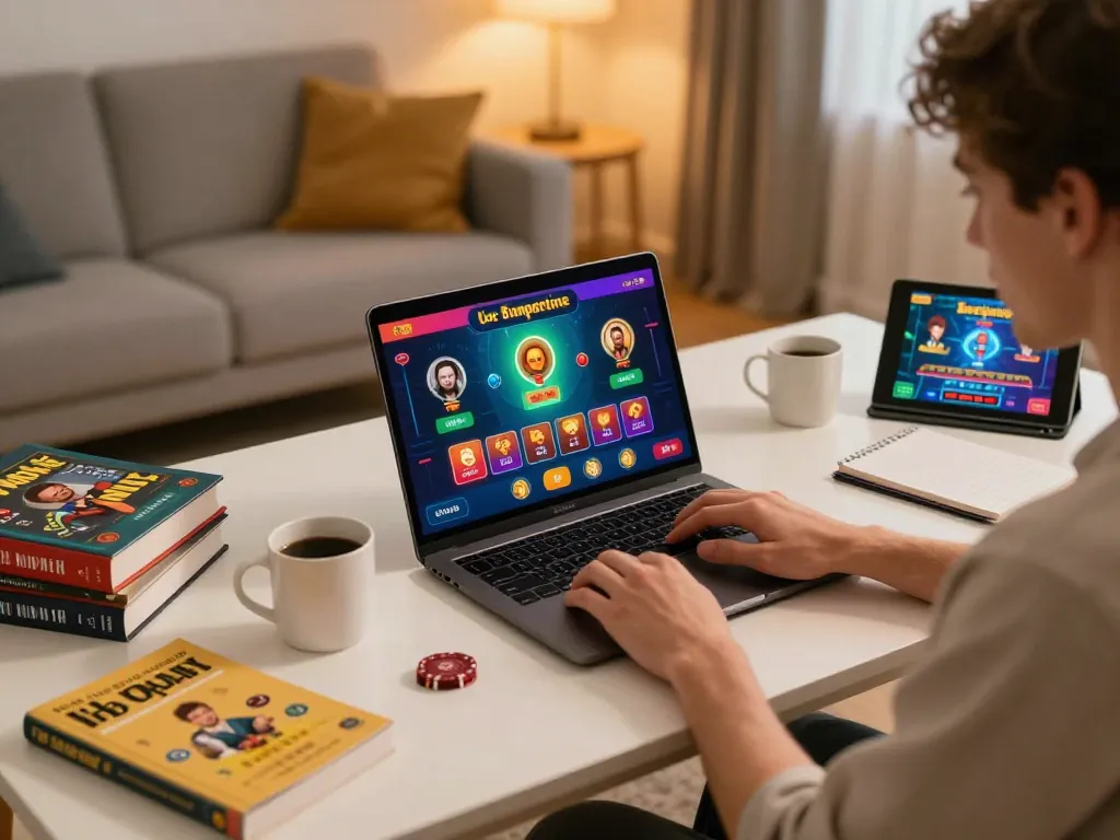 Engaging in thrilling online blackjack at ga8888 with live dealer in a cozy home setup