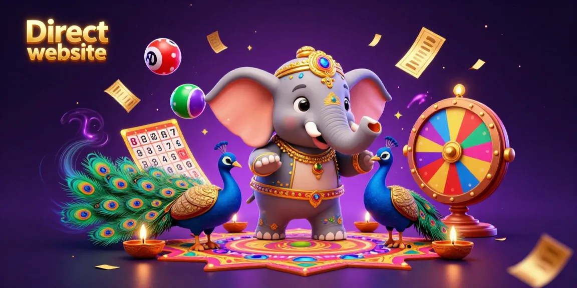Experience thrilling wins at the Direct website with vibrant 3D gambling elements and festive characters.