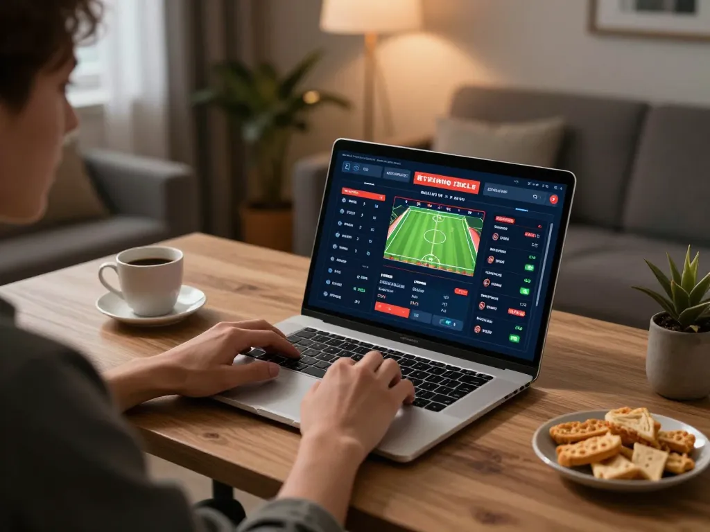 Tham gia đặt cược thể thao thông qua ứng dụng Link 12bet trong không gian làm việc tại nhà ấm cúng.