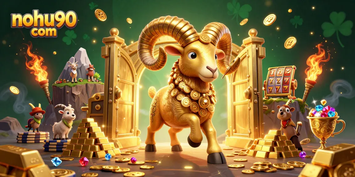 Experience the excitement of nohu90 com with captivating slot reels, golden treasures, and rich gaming elements.