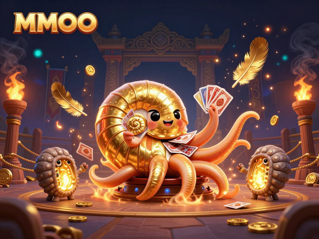 Engage in thrilling gameplay at MMOO with vibrant 3D characters and casino elements.