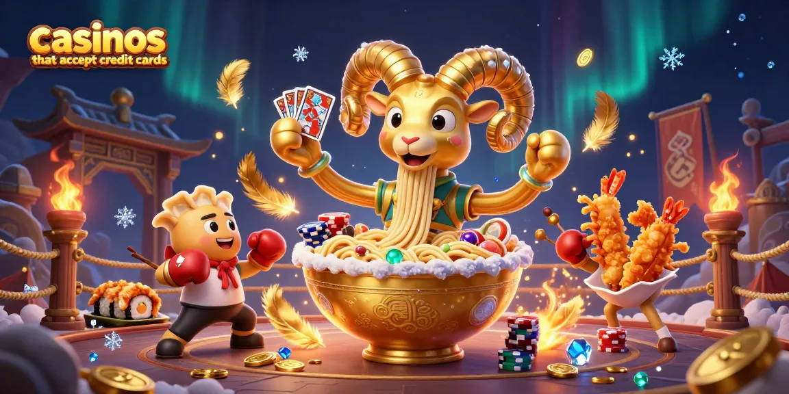 Experience excitement at casinos that accept credit cards, featuring dynamic characters stacking chips and dealing cards.
