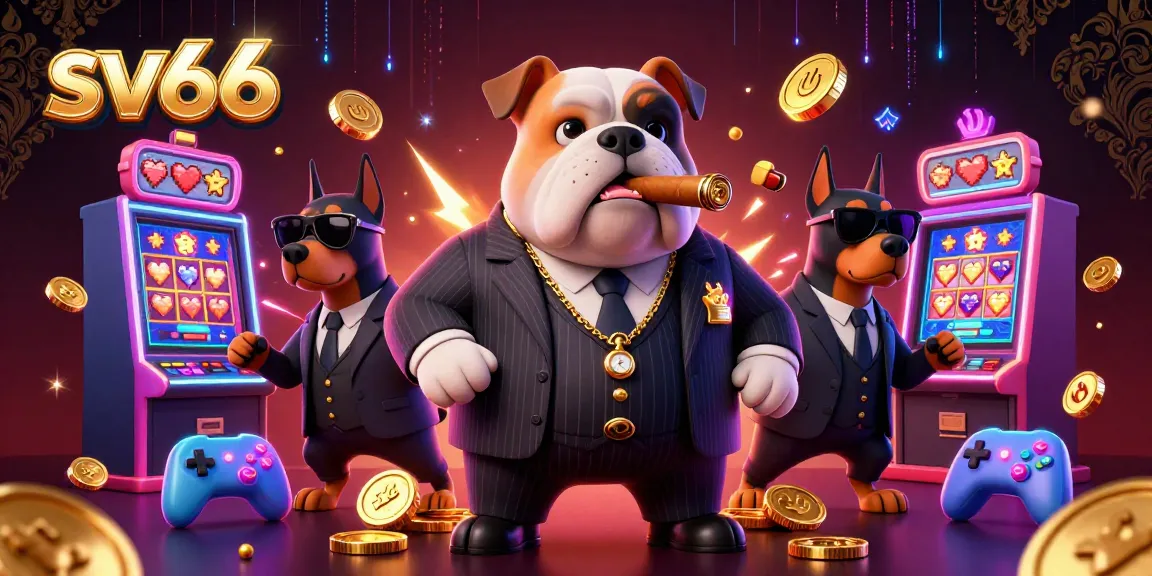 Experience the thrill of sv66 with 3D casino characters enjoying colorful slot machines and jackpots.