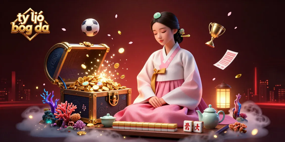 Engage with tỷ lệ bóng đá through a dynamic scene featuring sports betting elements and a serene Asian woman.