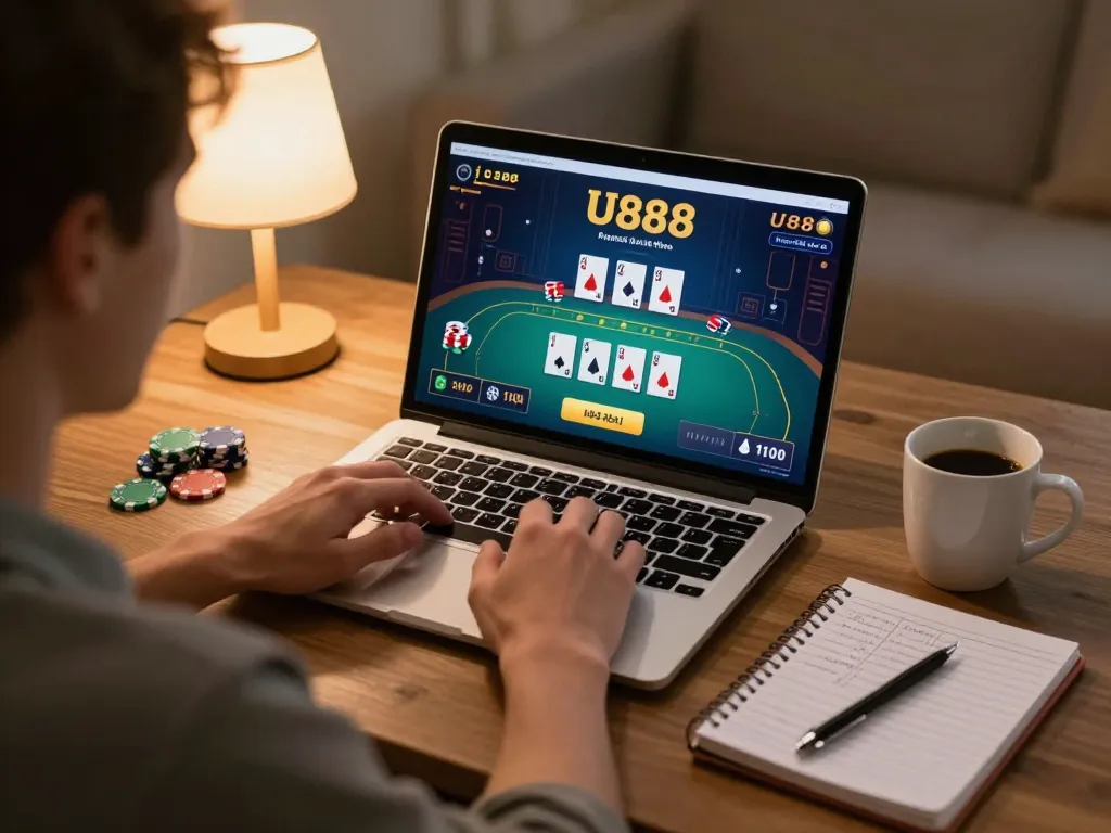 Experience thrilling blackjack gameplay on U888 while enjoying a cozy home environment.