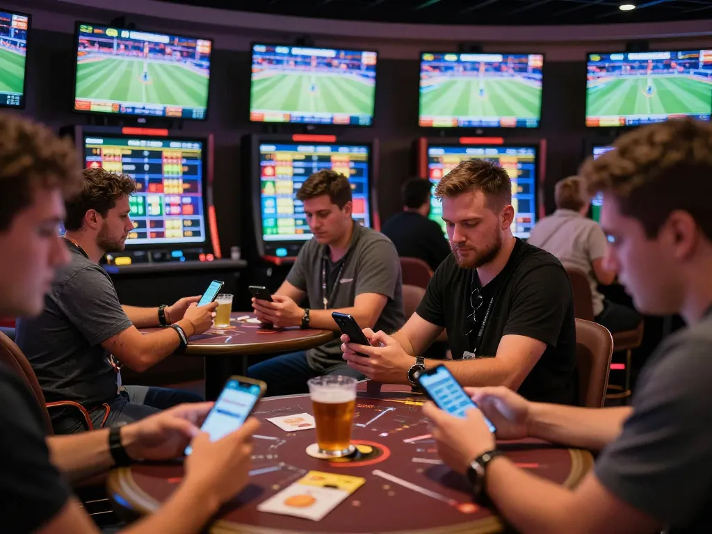 Experience live sports betting action at xi88 with enthusiastic fans discussing strategies
