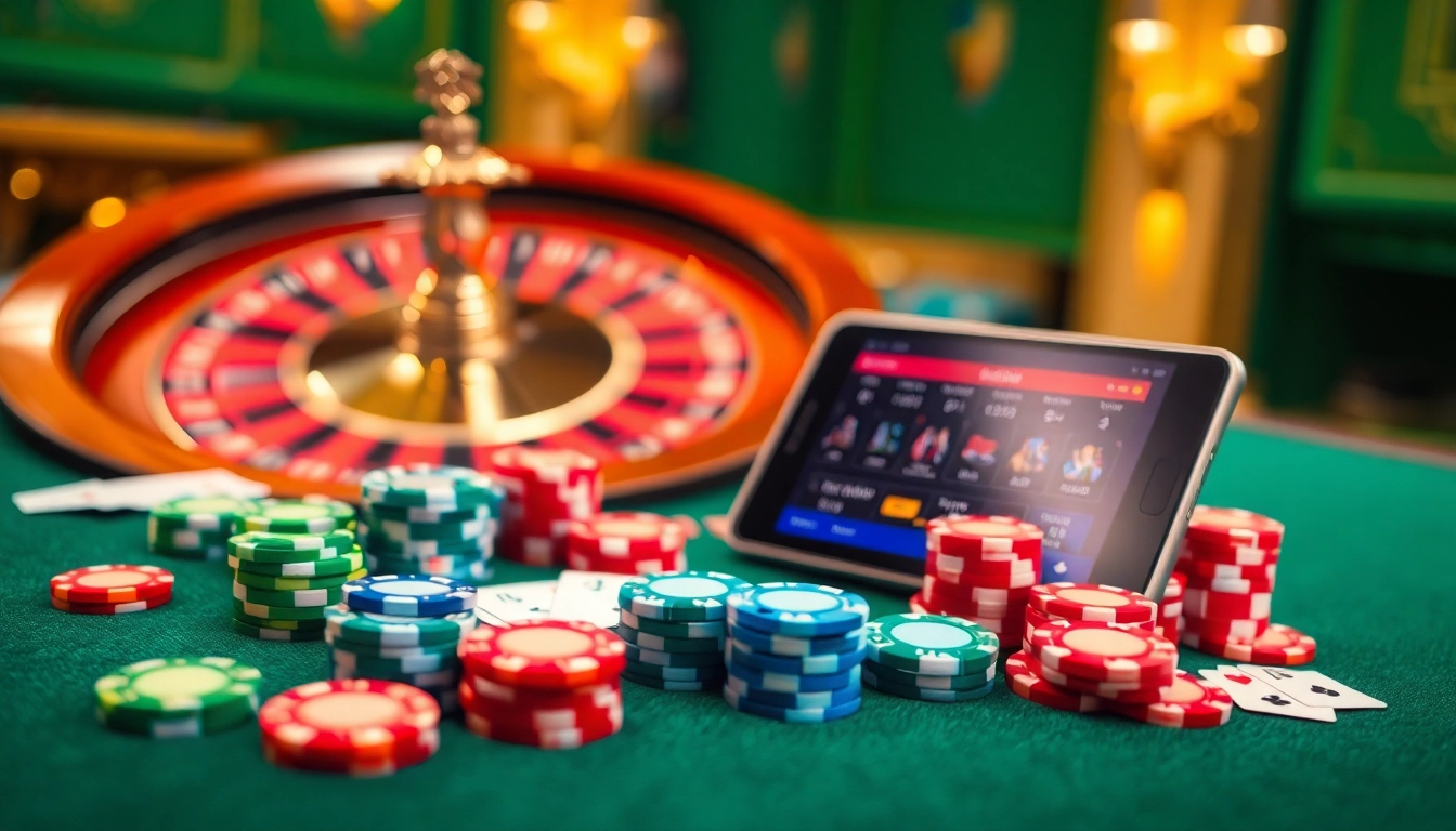 Experience the thrill at Hitclub uy tín with vibrant casino elements and interactive online gaming visuals.