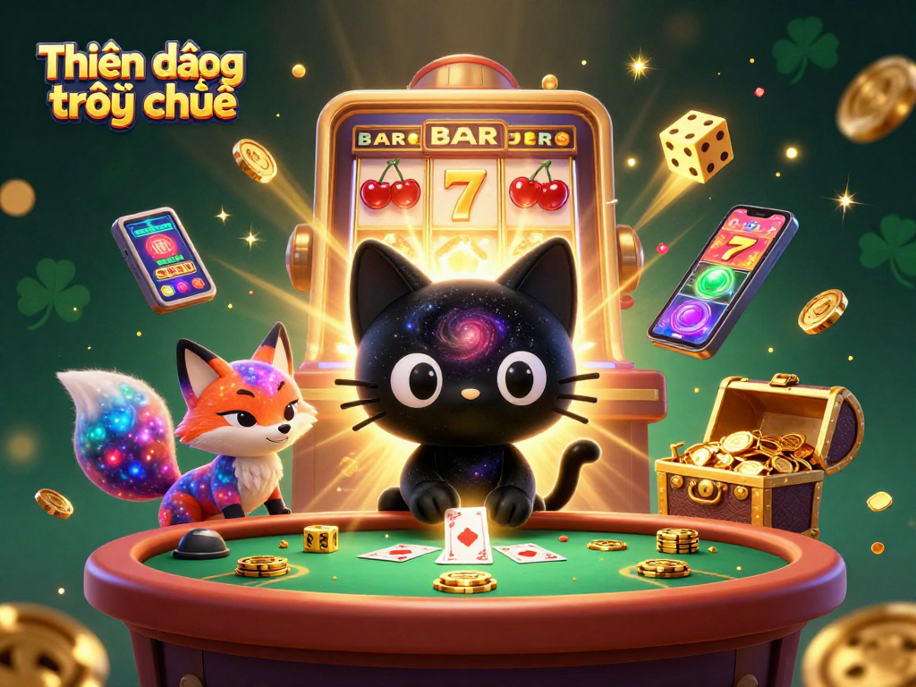 Experience thrilling wins at Thiên đường trò chơi with a jackpot explosion in a cosmic casino.