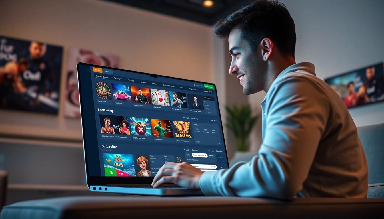 Engaging online betting interface on https://onew88.com/ featuring casino games and live sports betting.