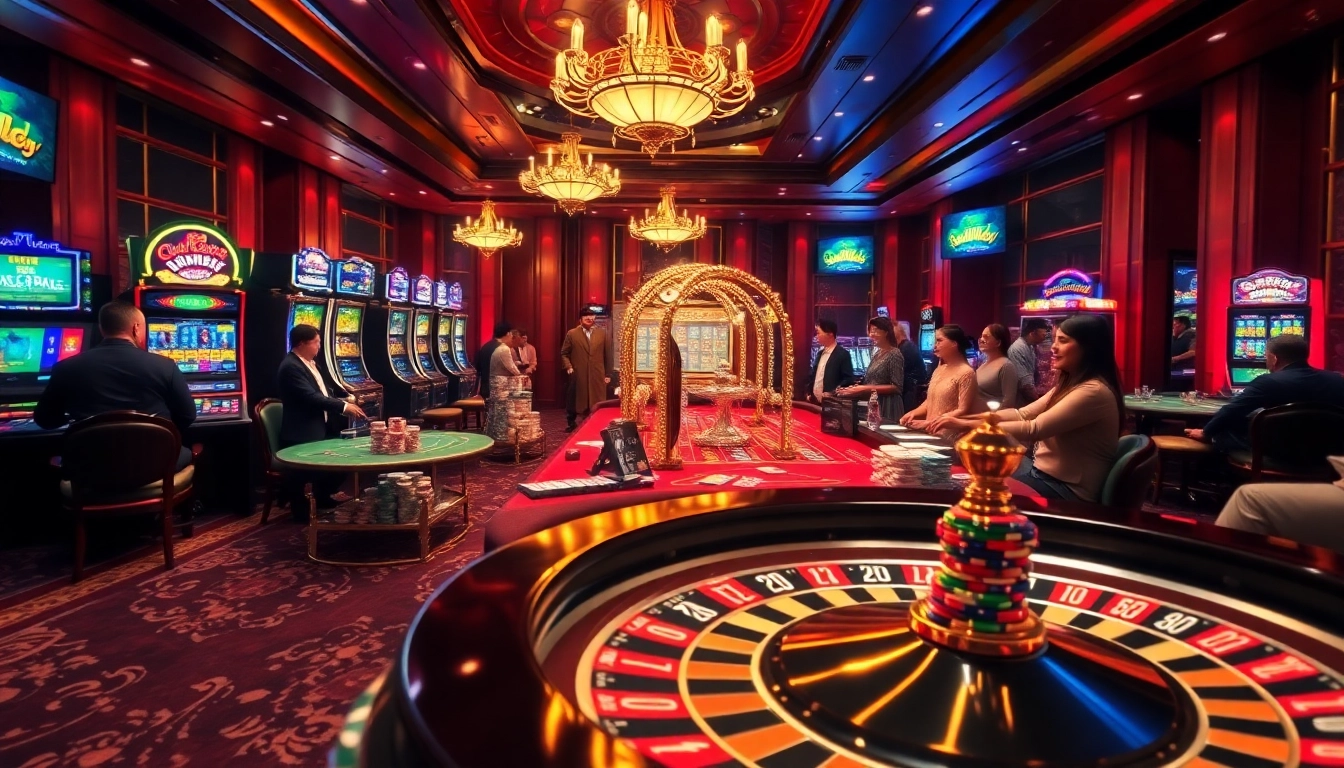 Experience luxury gaming at https://luck8.media/ with vibrant casino tables and excited gamblers.