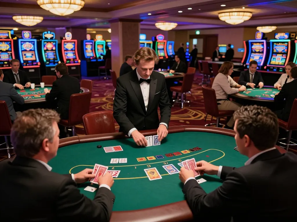 Players enjoying an exciting game of blackjack at SC88 tables in a luxurious casino atmosphere.