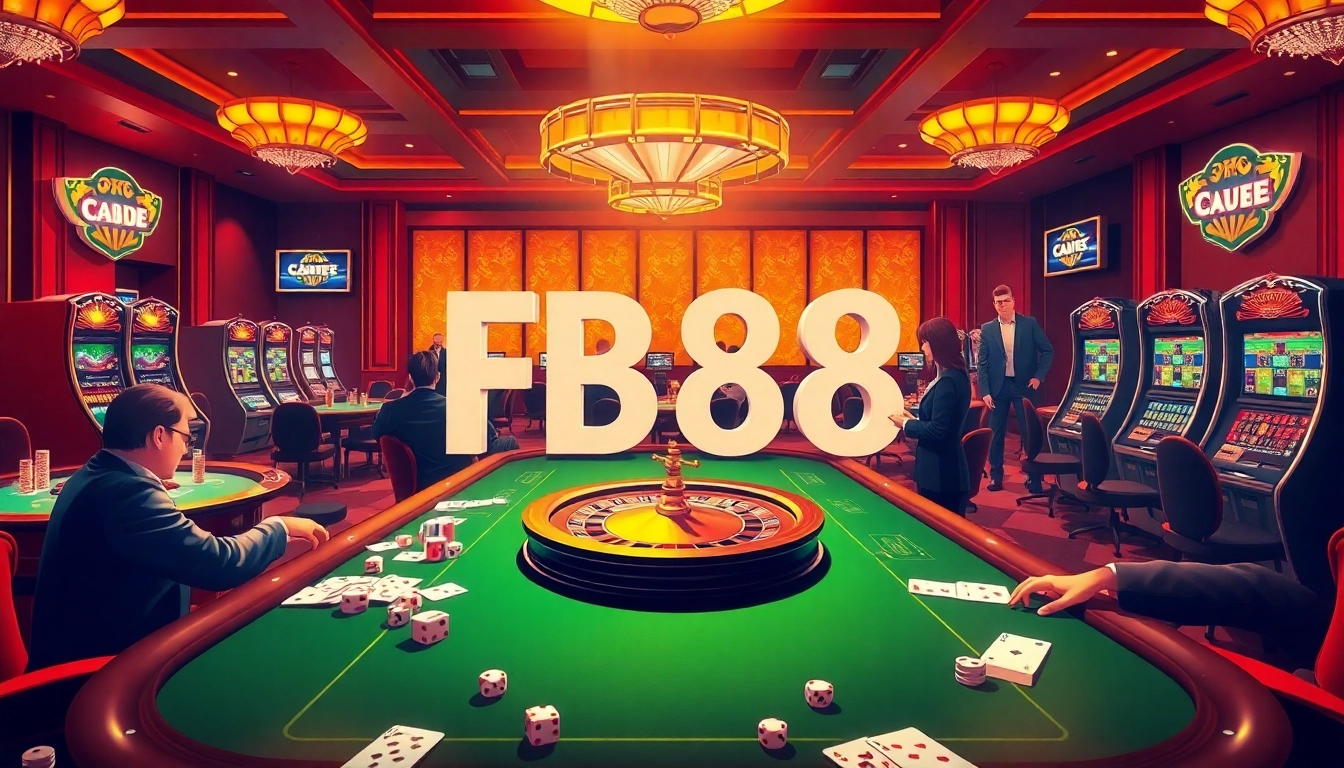Experience the excitement of Fb88 with high-stakes casino tables and vibrant gaming action.