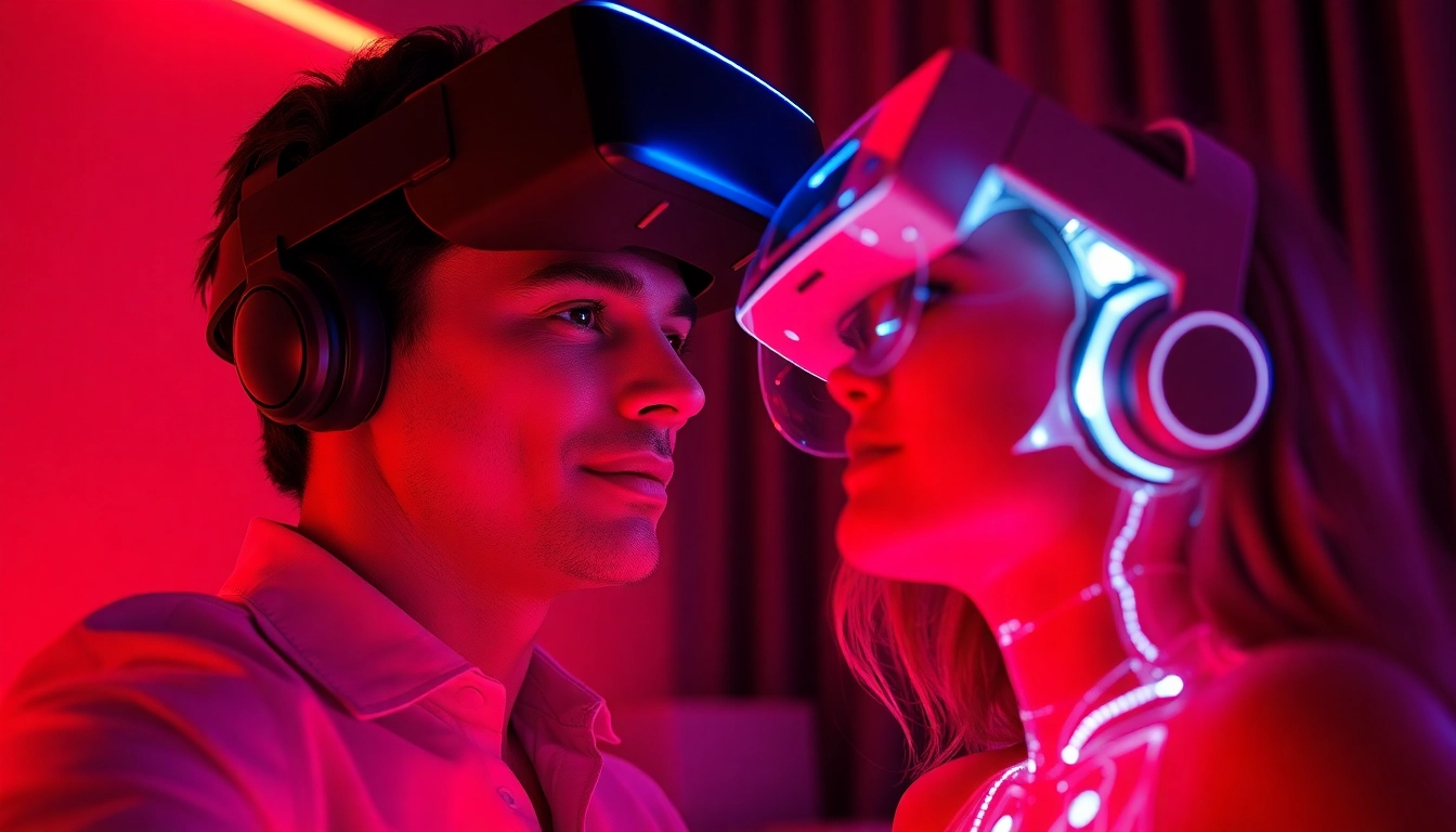 Immersive interaction with a lifelike AI partner in a romantic setting, showcasing advancements in sex ai technology.