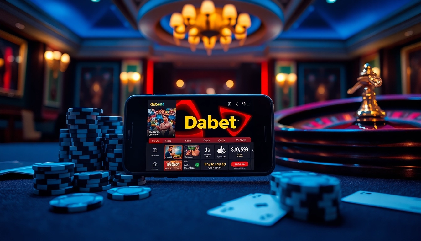 Experience the excitement of betting with the app dabet in a luxurious casino setting.