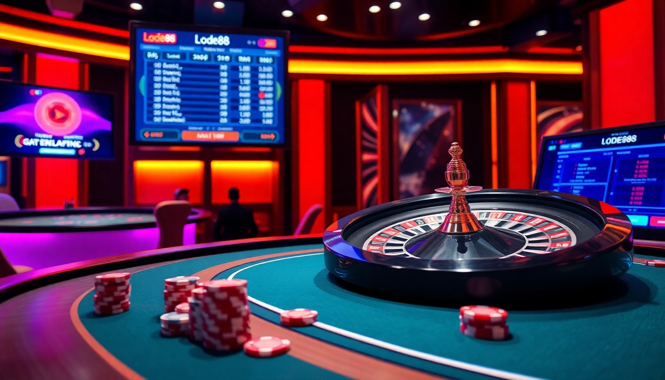 Engaging gameplay at lode88 ai platform, showcasing a vibrant casino atmosphere with advanced betting options.